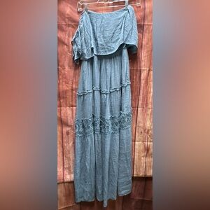 Salsa women’s off the shoulder maxi dress size small‎